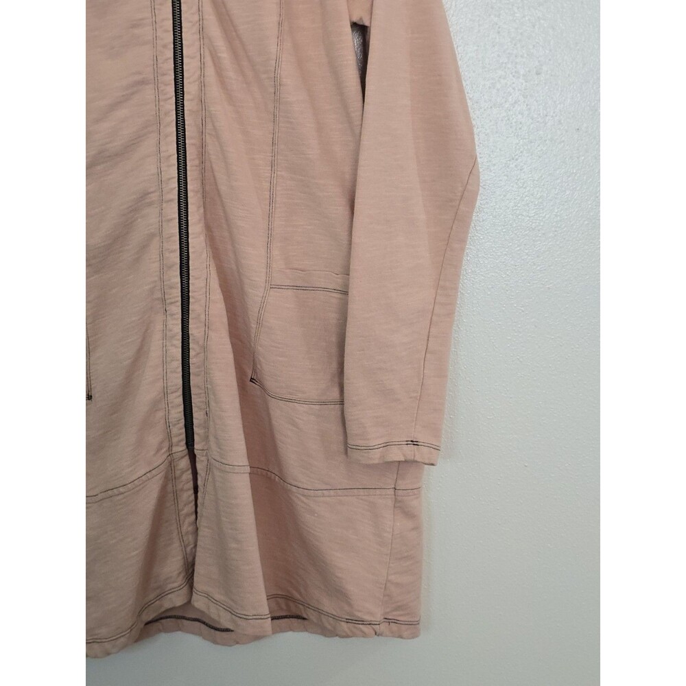 XCVI Long Zip Jacket Womens Small Peach Casual Travel Tunic Coat - Picture 6 of 12